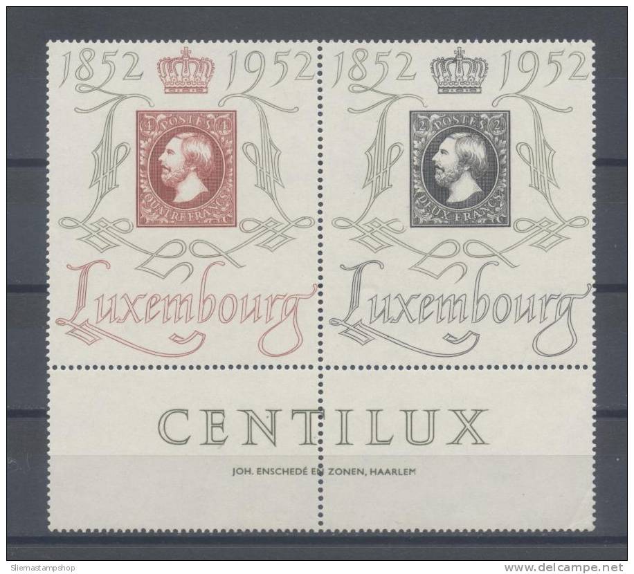 LUXEMBOURG - 1952 CENTENARY - V3902 - Neufs