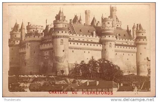 PHOTO CDV CARTE DE VISITE ** ALBUMINE FOTO ** CHATEAU DE PIERREFONDS  MIEUSEMENT A BLOIS - Oud (voor 1900)