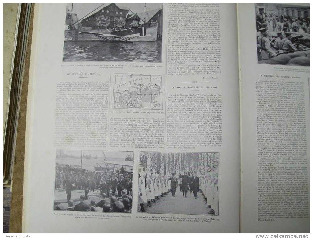 1928 Naufrage ITALIA ; Exploit  VINDICTIVE ;Villes,paysages RUSSIE 5 Pages Couleurs; Varennes En Argonne; Rallye Ballons - L'Illustration