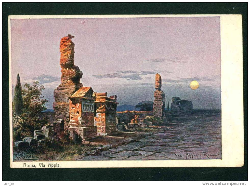 31634 / Germany Art Friedrich Perlberg   - ROMA ROME , VIA APPIA Pc - Perlberg, F.