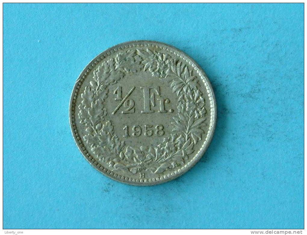 1958 B - 1/2 FRANC / FRANKEN / KM 23 ( For Grade, Please See Photo ) ! - Autres & Non Classés