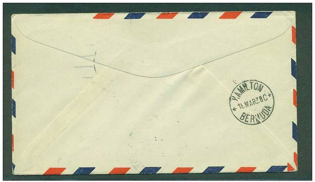 1er Vol Baltimore/ Bermuda 1938  Avec Arrivée - 1c. 1918-1940 Lettres