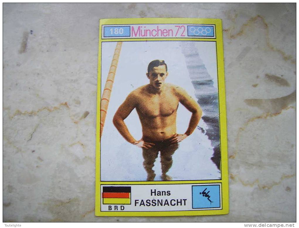 1  Vignette  / Sticker   PANINI    München  72   Jeux  Olympiques  N° 180  FASSNACHT  Hans - Other & Unclassified