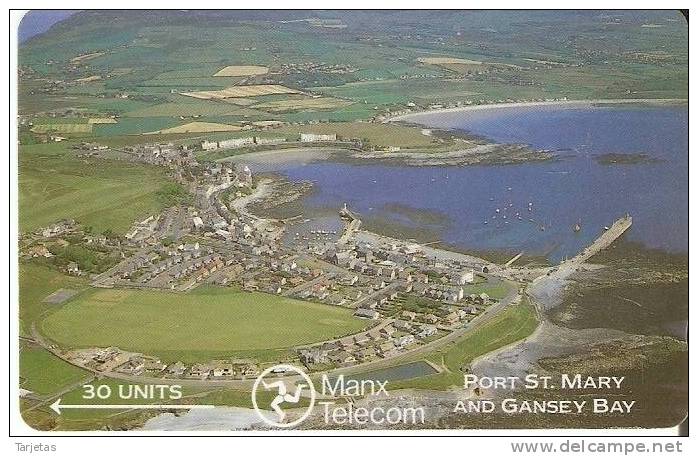 MAN-21 TARJETA DE LA ISLA DE MAN PORT ST. MARY AND GANSEY BAY - Isle Of Man