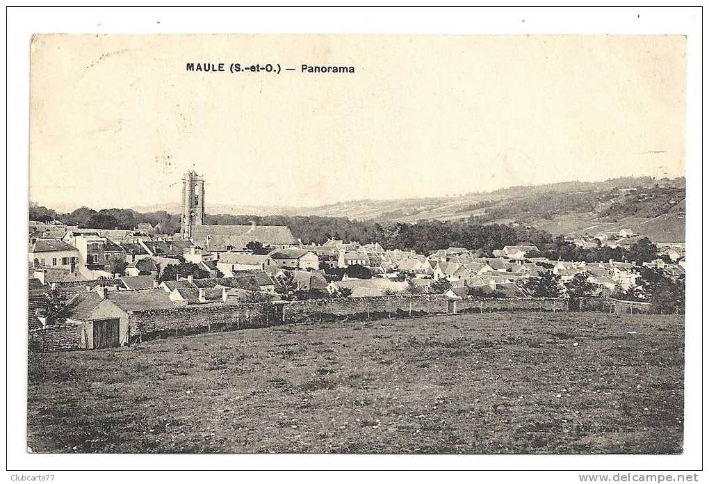 Maule (78) : Vue Générale En 1924. - Maule