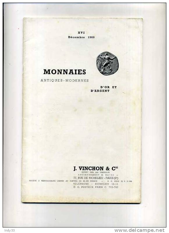 - CATALOGUE J. VINCHON  DEC. 1960 - Livres & Logiciels