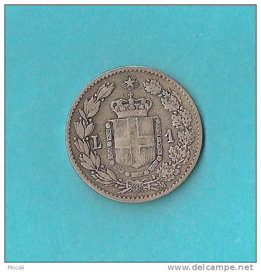 REGNO D' ITALIA UMBERTO I - 1 LIRA 1887 MILANO - - 1878-1900 : Umberto I