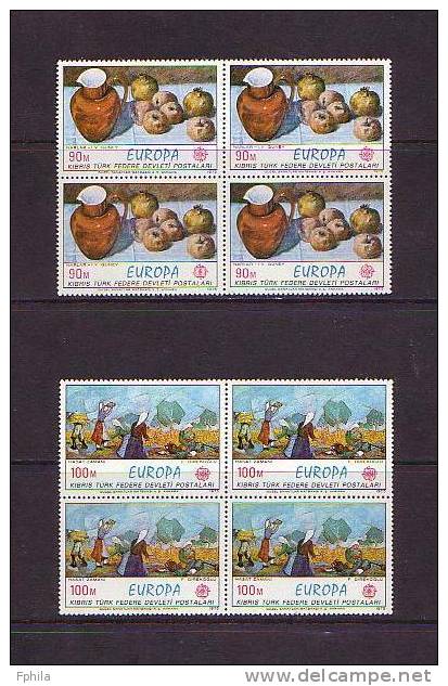 1975 NORTH CYPRUS EUROPA CEPT BLOCK OF 4 MNH ** - Neufs