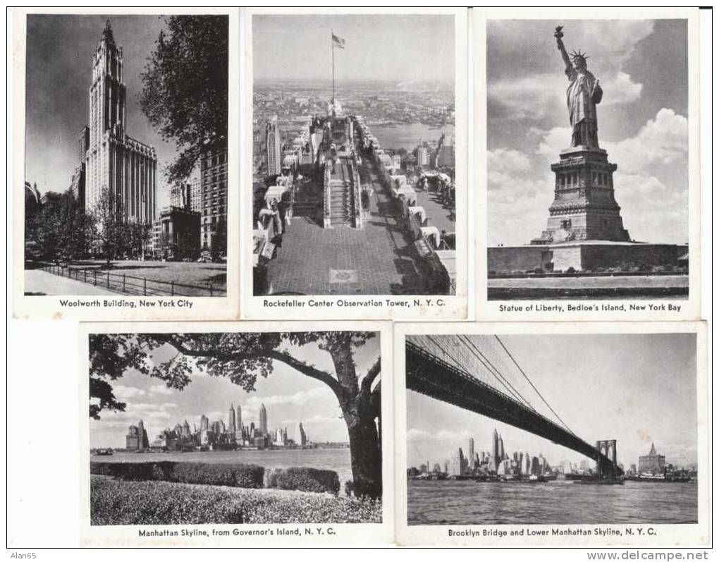 Mini Pictures 1940s New York Manhattan Images, Broadway Street Scenes, Statue Of Liberty, Buildings Empire State - Other & Unclassified