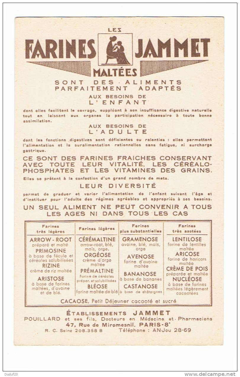 Pub Farines JAMMET : Les Vieilles Provinces De France : LA FLANDRE  Illustré Par Jean Droit - Droit