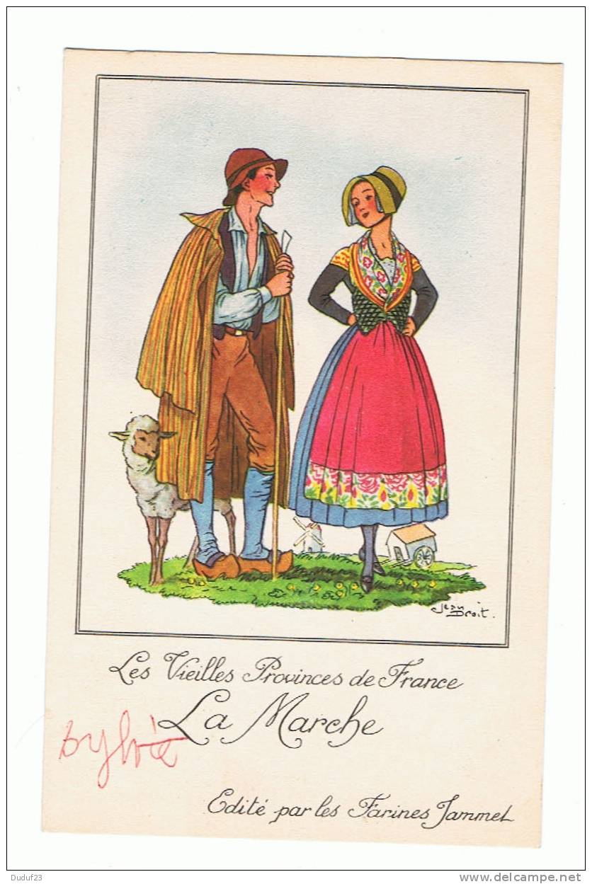 Pub Farines JAMMET : Les Vieilles Provinces De France : LA MARCHE  Illustré Par Jean Droit - Droit