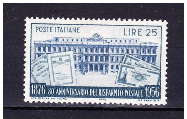 ITALY  1956 , Post Saving Bank  , Y&T  # 736 , Cv  0,40 E       , ** MNH , V V F - 1946-60: Nuovi