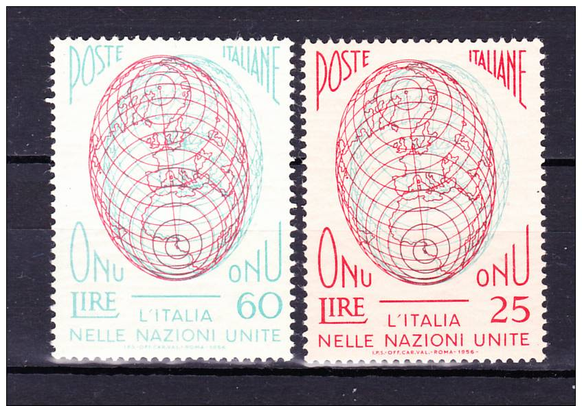 ITALY  1956 , Post Saving Bank  , Y&T  # 734/35 , Cv  1,00 E       , ** MNH , V V F - 1946-60: Mint/hinged