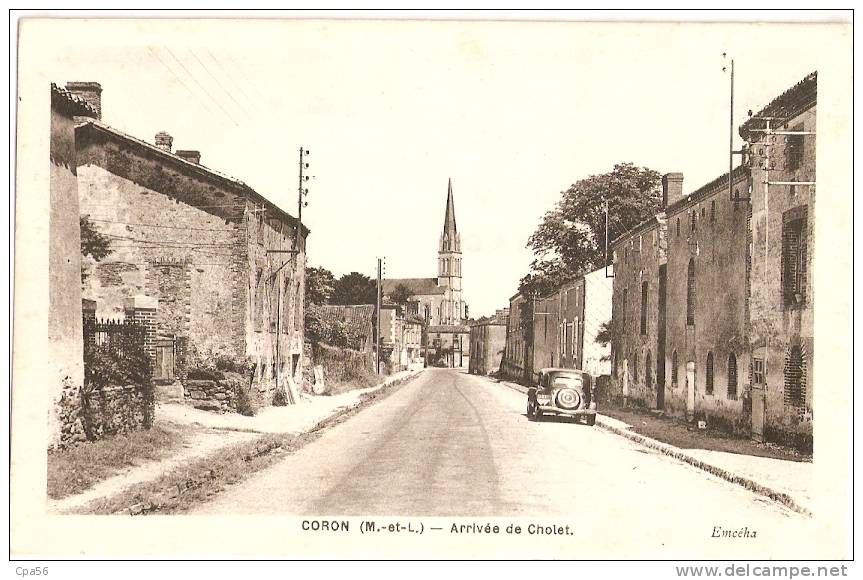 Village De CORON - Le Bourg - L' Arrivée De CHOLET - VENTE DIRECTE X - Autres & Non Classés