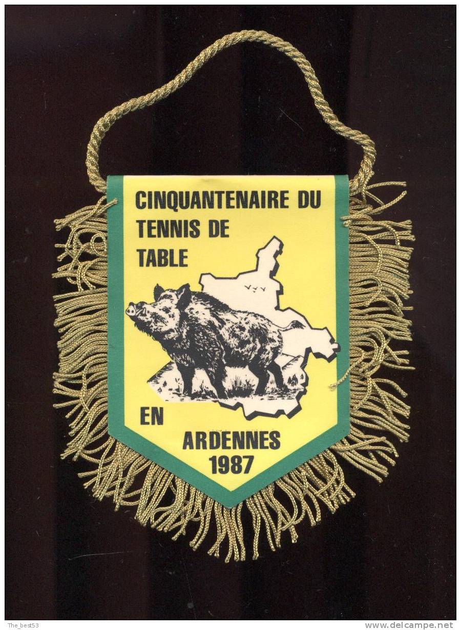 Fanion  -     Cinquantenaire Du Tennis De Table En Ardennes 1987 - Tischtennis