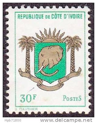 Timbre-poste Neuf - Armoiries De Côte D'Ivoire - N° 291 (Yvert) - N° 350 (Michel) - République De Côte D'Ivoire 1969 - Ivoorkust (1960-...)