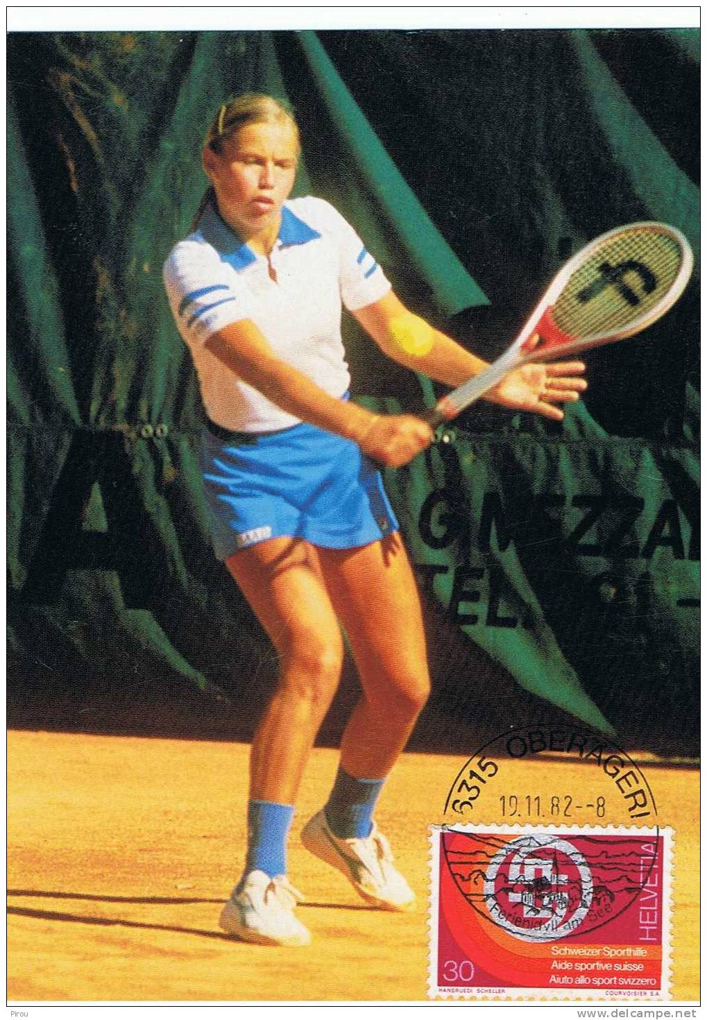 SUISSE : TENNIS ISABELLE VILLIGER / AIDE SPORTIVE SUISSE 1982 - Tennis