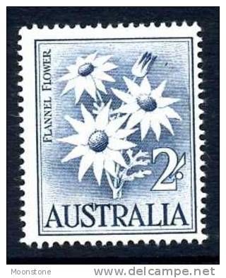 Australia 1959 QEII 2/- Grey/blue Flannel Flower Definitive, MNH - Neufs
