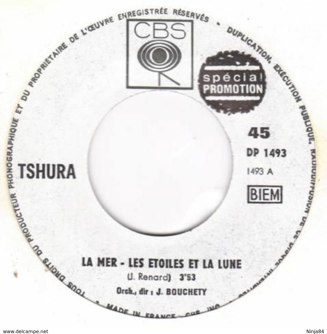 SP 45 RPM (7")  Tshura  "  La Mer Les étoiles Et La Lune  "  Promo - Verzameluitgaven