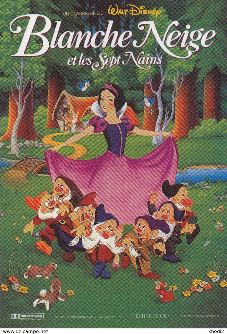 Carte Postale CP Neuve - DISNEY - BLANCHE NEIGE & Les 7 Nains - Snow White Mint Postcard - Schneewittchen Postkarte - 01 - Sonstige & Ohne Zuordnung