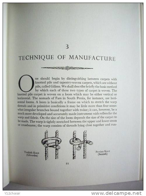 ORIENTAL RUGS TAPIS D ORIENT ECHTE TEPPICHE 1960 MAP OF CARPET MAKING CARTE LIEUX FABRICATION - Arte