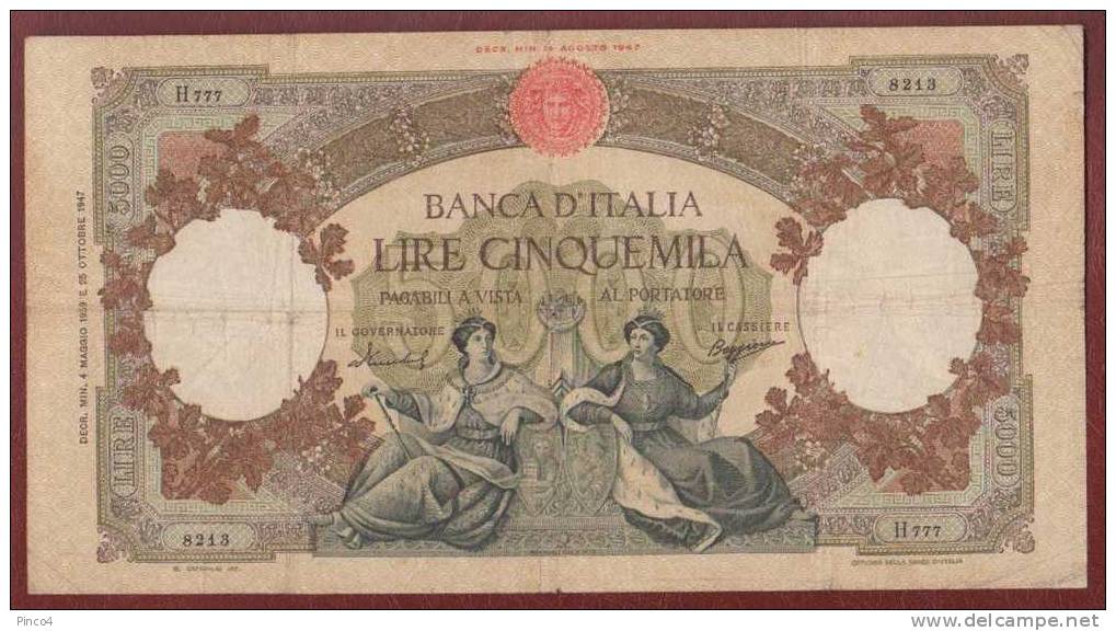 REPUBBLICA ITALIANA 5000 LIRE REPUBBLICHE MARINARE MEDUSA 4 MAGGIO 1959 - 5000 Lire