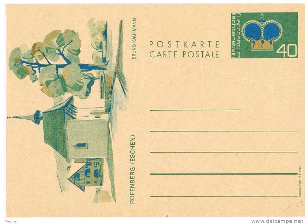 Entero Postal LIECHTENSTEIN 40 R. Rofenberg - Stamped Stationery