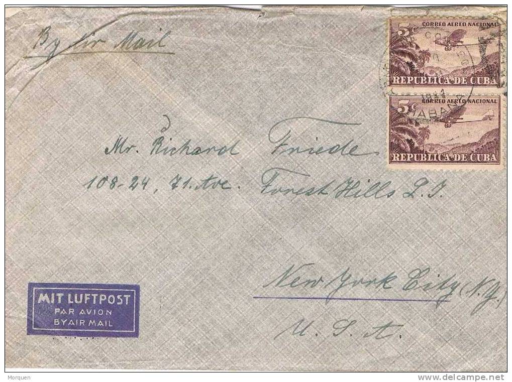 Carta Aerea LA HABANA (Cuba) 1934 - Briefe U. Dokumente