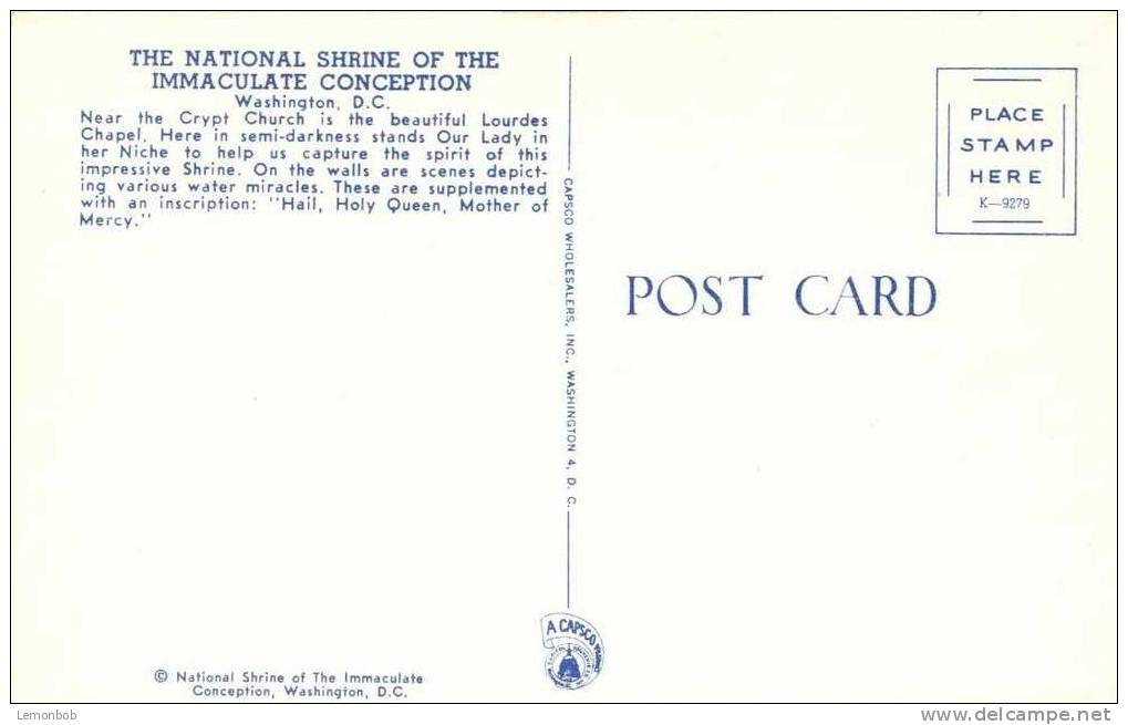 USA – United States – Washington DC – National Shrine Of The Immaculate Conception - Old Unused Postcard [P3019] - Washington DC