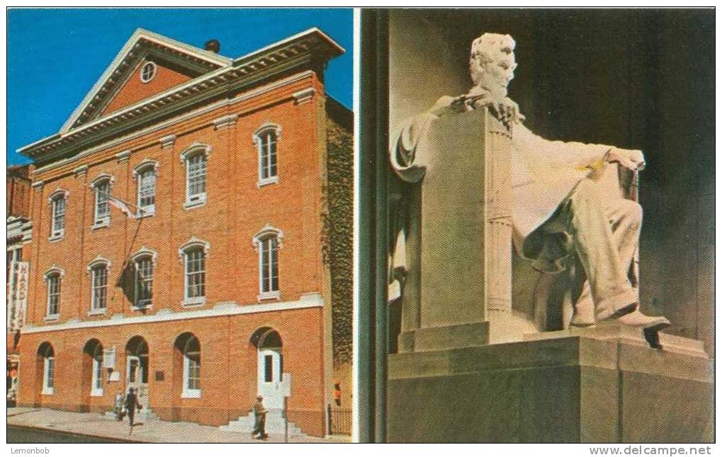 USA – United States – Washington DC – Lincoln Statue – Lincoln Museum - Old Unused Postcard [P3028] - Washington DC