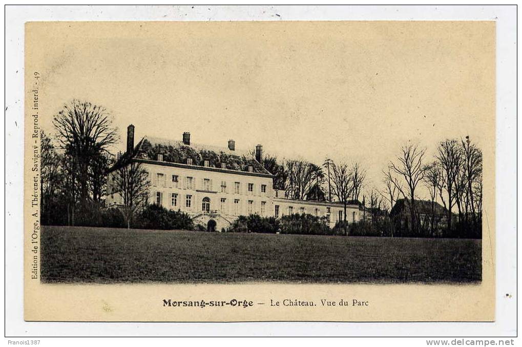 Ref 174 - MORSANG-sur-ORGE - Le Château Vu Du Parc - Morsang Sur Orge