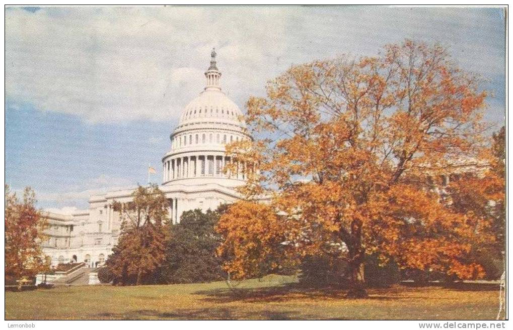 USA – United States – Washington DC – The Capitol - 1961 Used Chrome Postcard [P3045] - Washington DC