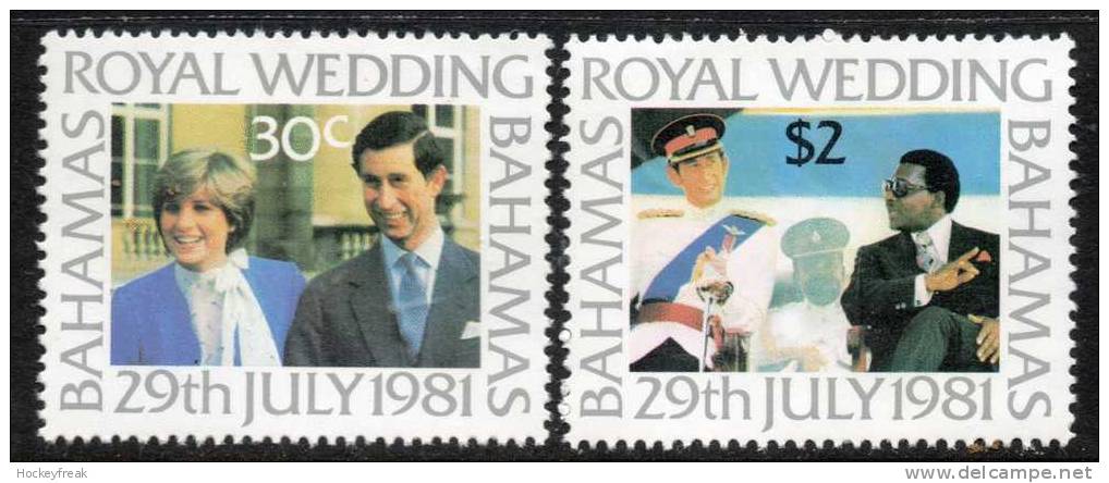 Bahamas 1981 - Royal Wedding SG586-587 MNH Cat £3 SG2015 - Bahamas (1973-...)