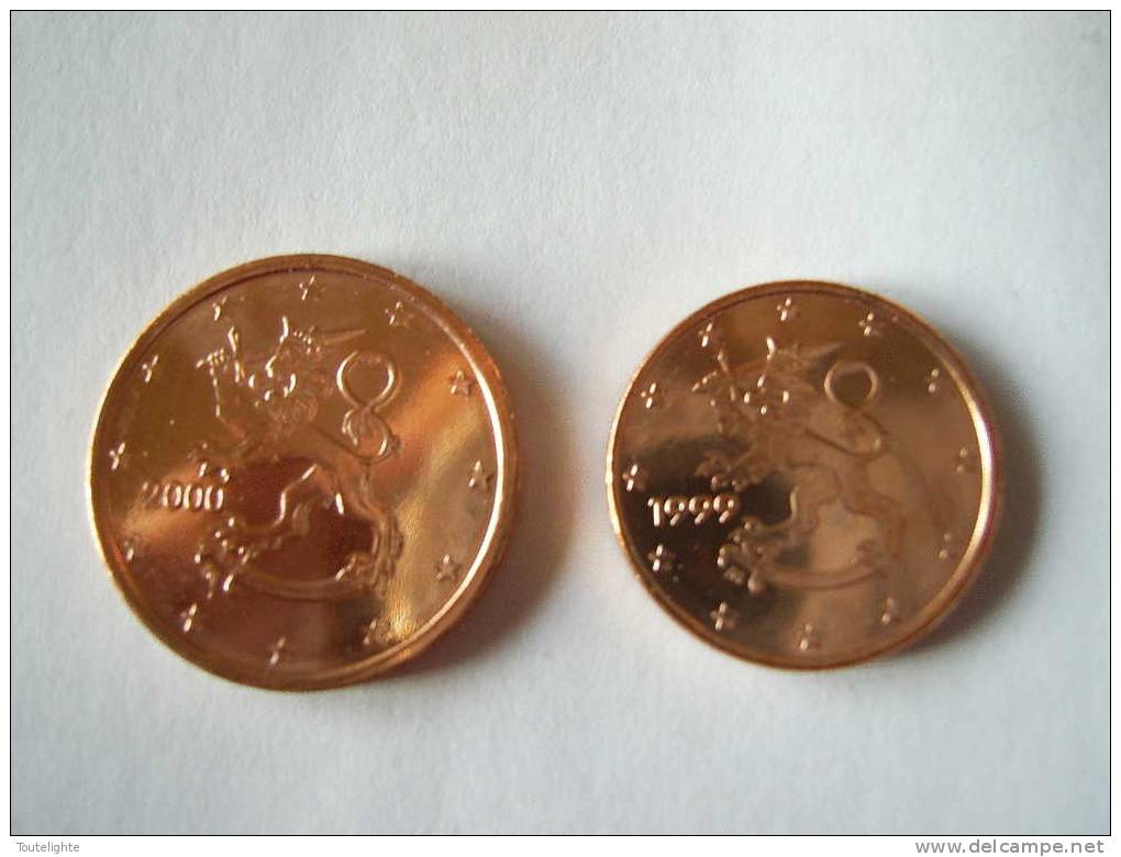 1 Et 2  Cents  D'euro  Neuve  FINLANDE  1999 - 2000 - Finlandia