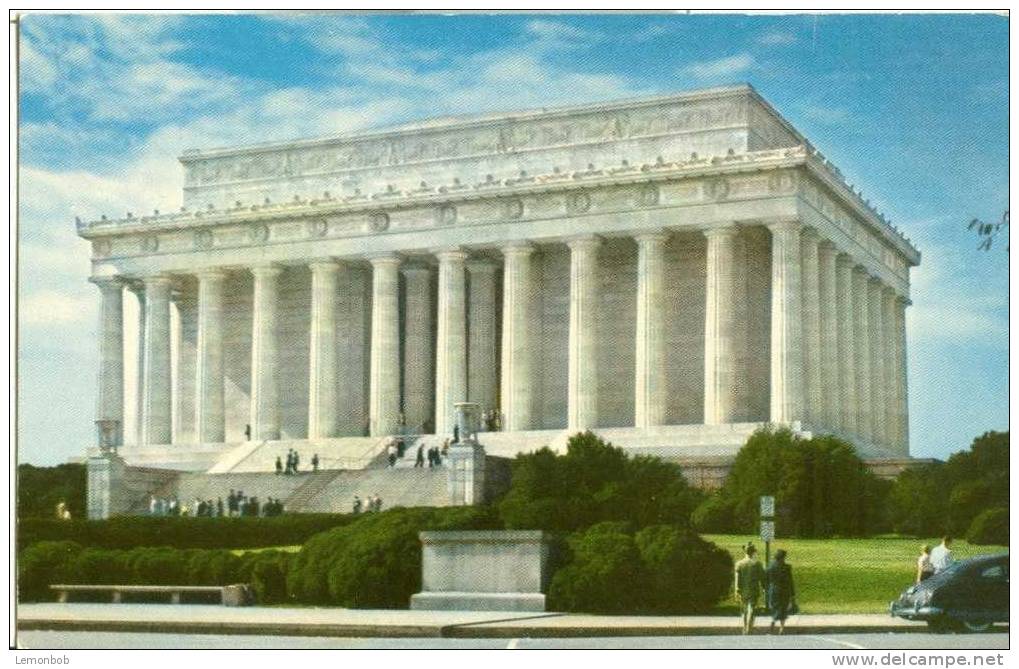 USA – United States – Washington DC – Lincoln Memorial – 1950s Unused Chrome Postcard [P3058] - Washington DC