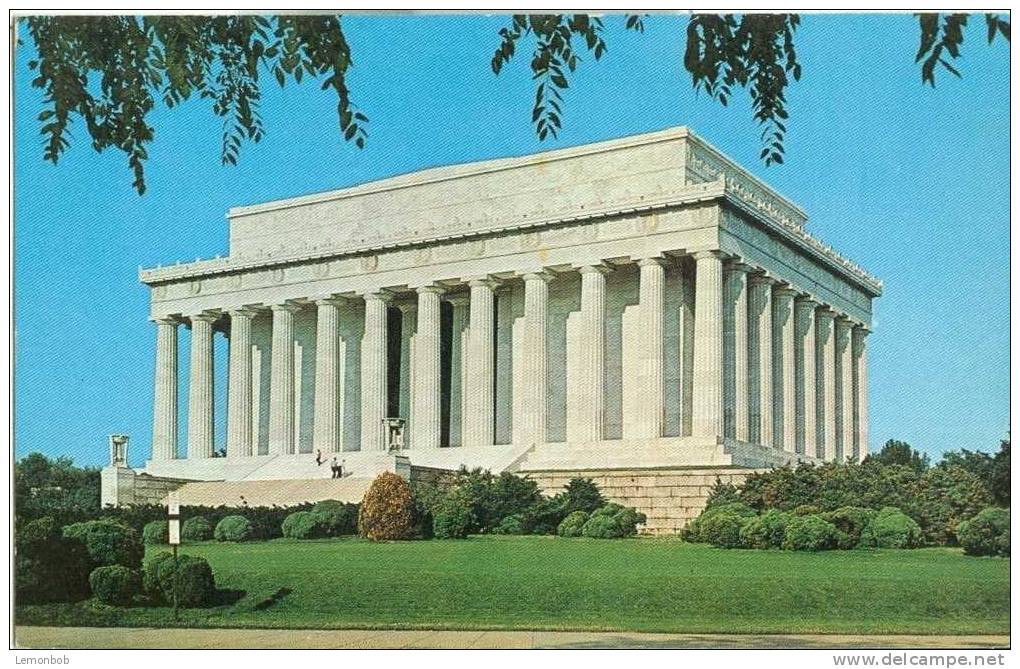 USA – United States – Washington DC - Lincoln Memorial – 1950s Unused Chrome Postcard [P3061] - Washington DC