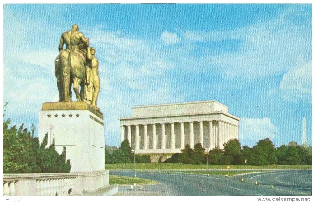 USA – United States – Washington DC - Lincoln Memorial – 1950s Unused Chrome Postcard [P3066] - Washington DC