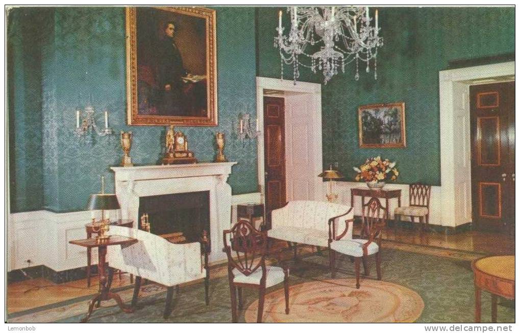 USA – United States – Washington DC – The White House – Blue Room Unused Postcard [P3070] - Washington DC