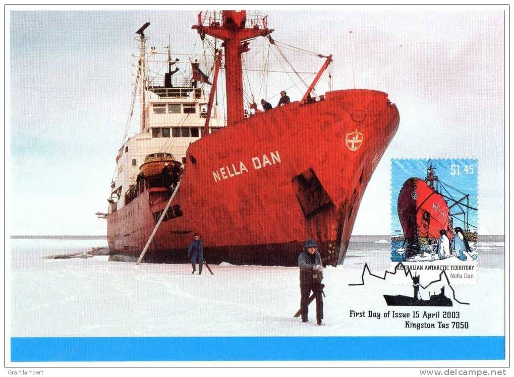 AAT 2003 Antarctic Ships $1.45 Nella Dan Maximum Card - Maximumkaarten