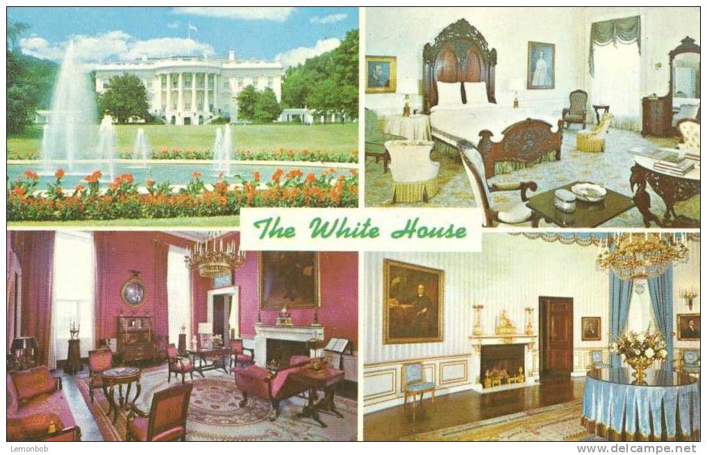 USA – United States – Washington DC – The White House – 1950s Unused Chrome Postcard [P3076] - Washington DC