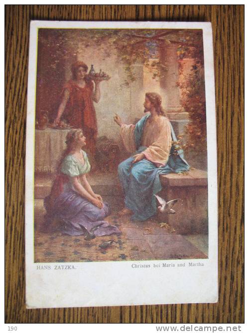 HANS ZATZKA Christus Bei Maria Und Martha - Zatzka