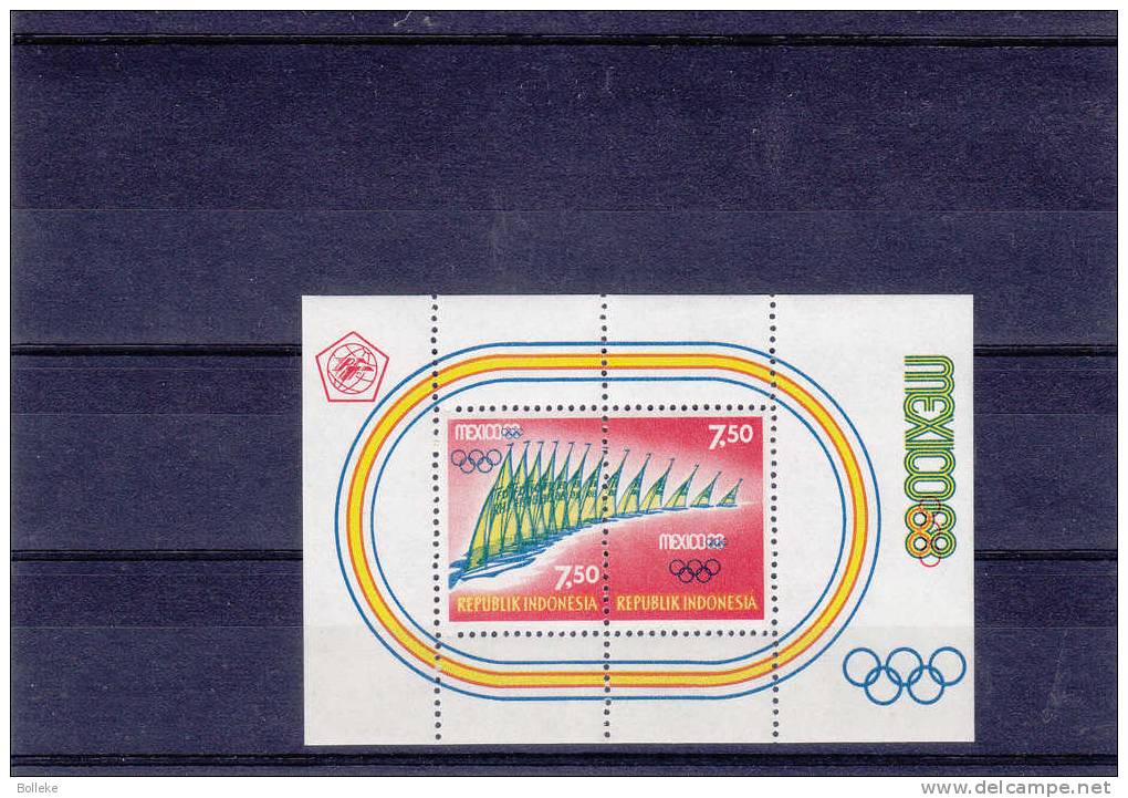 Jeux Olympiques - Mexico 1968 - Voile - Indonesie - Yvert Bloc 11A ** - MNH - Zomer 1968: Mexico-City