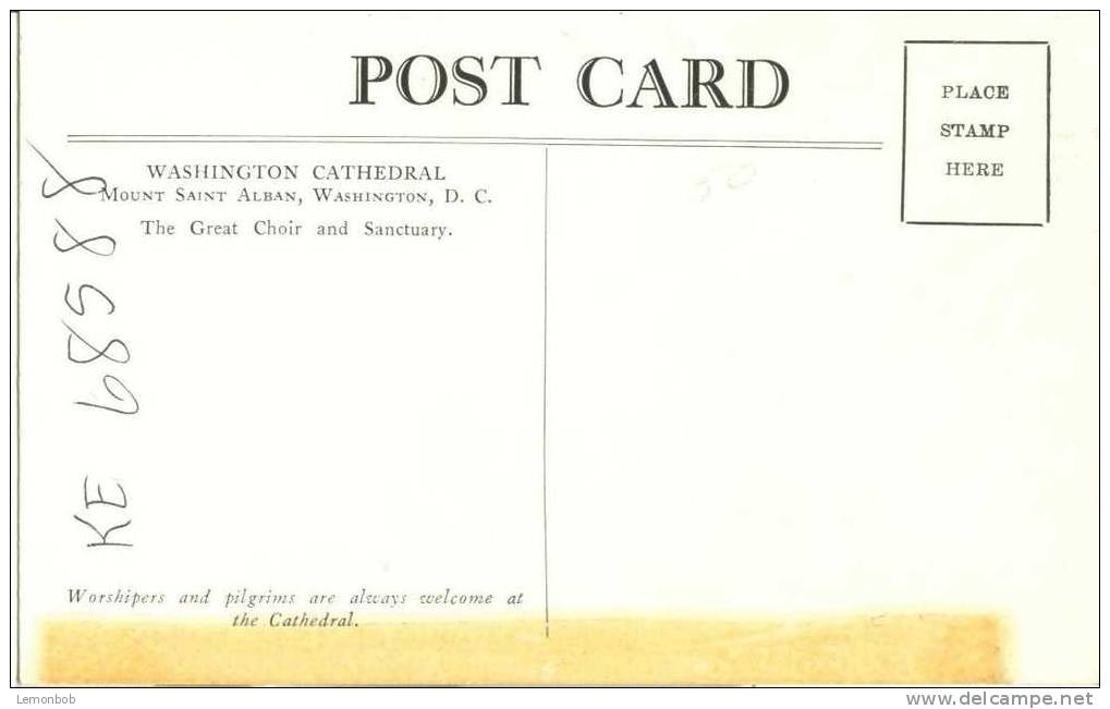 USA – United States – Washington DC - Washington Cathedral - Old Unused Postcard [P3094] - Washington DC