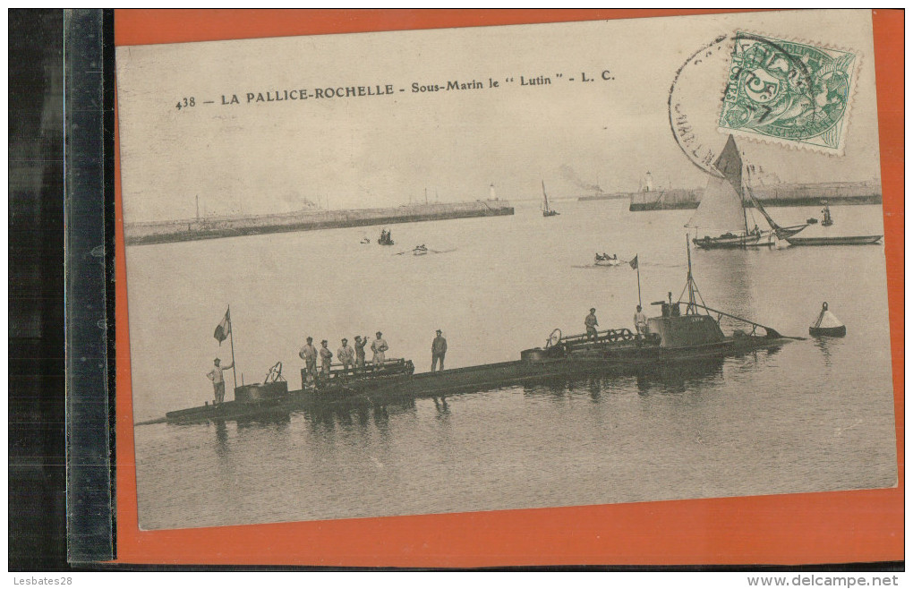 CPA 17.- LA PALLICE ROCHELLE SOUS MARIN  Le  LUTIN  .-AV-SA  2011 476 - Submarines