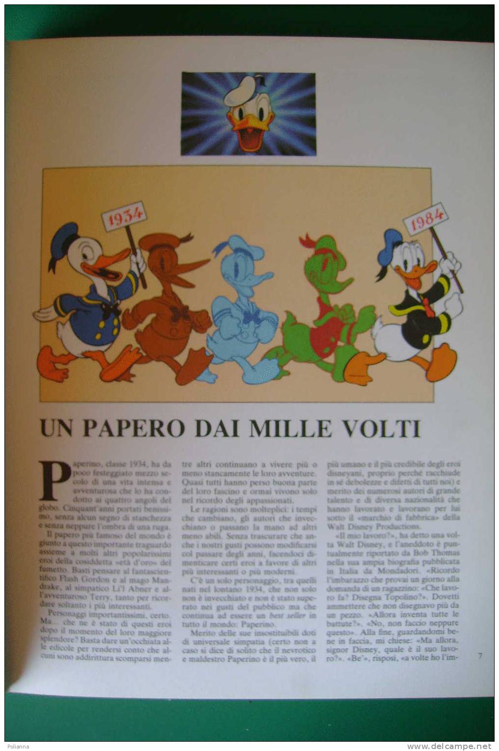 PDT/10 W.Disney PAPERINO IL GRANDE Mondadori I^ Ed.1984 - Disney