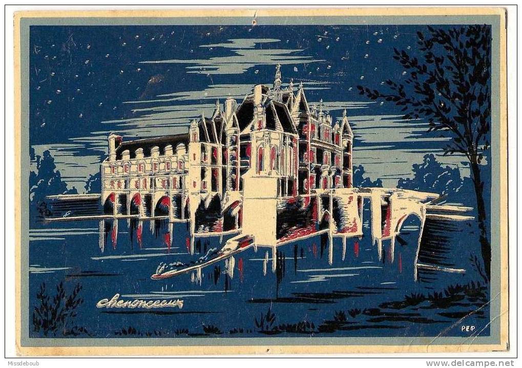 CHENONCEAUX - Lumineuse Dans Lobscurité - Le Chateau - Vierge - Chenonceaux