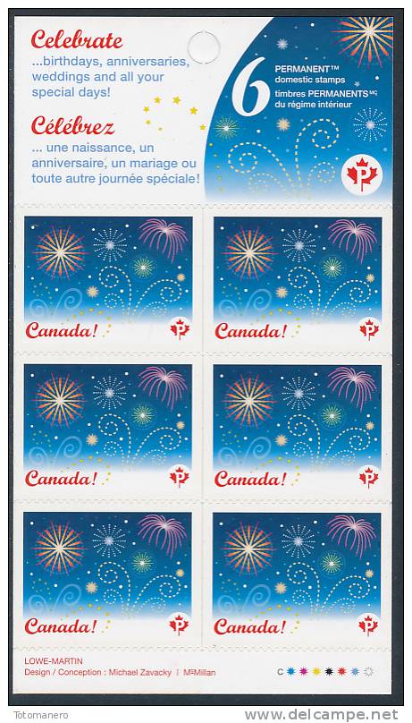 CANADA 2008 Celebrate . . . Adhesive Sheetlet/Booklet** - Full Booklets