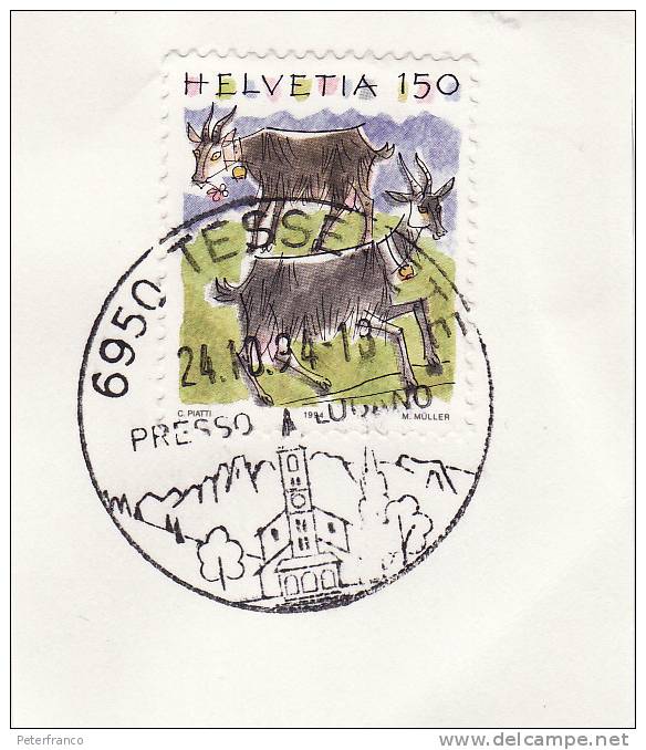 1994 Svizzera - Annullo Speciale - Tesserete - Chiesa Parrocchiale - Postage Meters