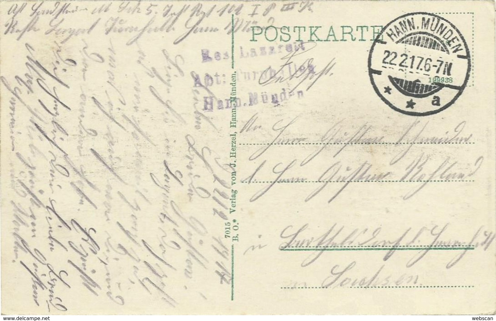 AK Hann. Münden Ortsansicht Feldpost 1917 #04 - Hannoversch Muenden