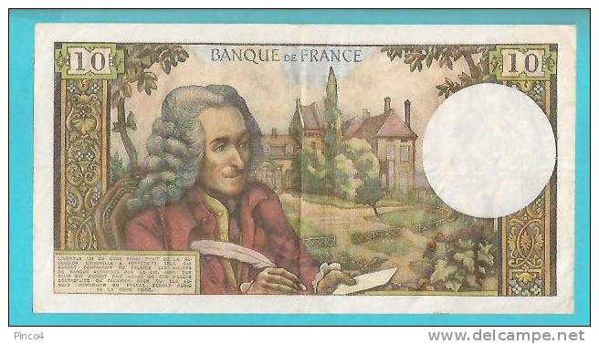 FRANCIA 10 FRANCHI VOLTAIRE  DEL  4 = 2 = 1971 - 10 F 1963-1973 ''Voltaire''